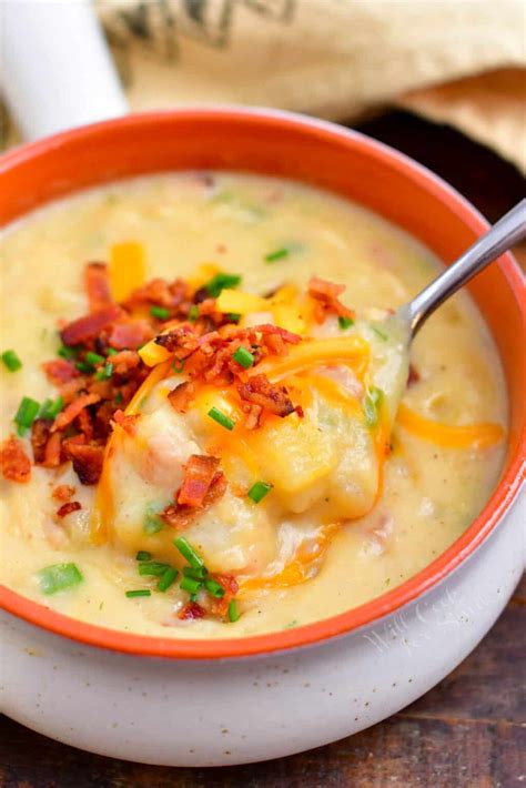 loaded baked potato soup   potato soup   season