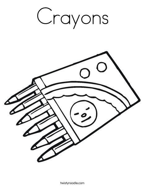 crayons coloring page twisty noodle