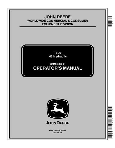 john deere  hydraulic tiller  omm operation  maintenance manual
