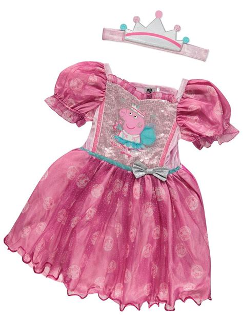 peppa pig pink princess fancy dress outfit kids george peppa pig outfit peppa pig dress