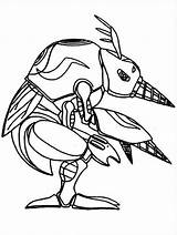 Digimon X4 Shoutmon sketch template
