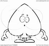 Spade Mascot Surprised Suit Card Clipart Cartoon Cory Thoman Outlined Coloring Vector 2021 sketch template