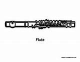 Flute Coloring Pages Instrument Music Colormegood sketch template