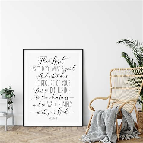 The Lord Has Told You What Is Good Micah 6 8 Catholic Etsy