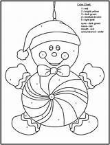 Christmas Coloring Color Numbers Pages Number Printable Gingerbread Kids French Print Worksheets Printables Sheets Ornament Holiday Adult Colouring Pdf Tree sketch template