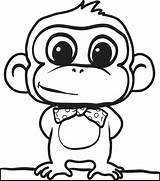 Gorilla Coloring Pages Kids Baby Getdrawings sketch template