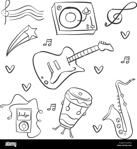 doodle musica dibujar  mano coleccion de arte vectorial imagen vector de stock alamy
