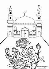 Coloring Ramadan Masjid Sketsa Muslim Gambar Mewarnai Eid Raskraski Mosque Mosques Apprendre Arabe Islamische Deko Rose1 Malvorlagen Moschee éducation Religieuse sketch template
