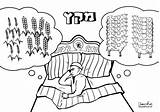 Miketz Parashat Coloring Pages Kids Torah פרשת Anash Children Dvar ראשית תורה Jewish Bereshit Chumash sketch template