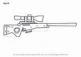 Draw Rifle Drawingtutorials101 sketch template