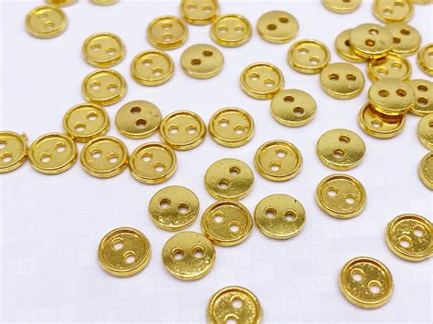 bn gold mm micro mini buttons tiny buttons doll buttons etsy