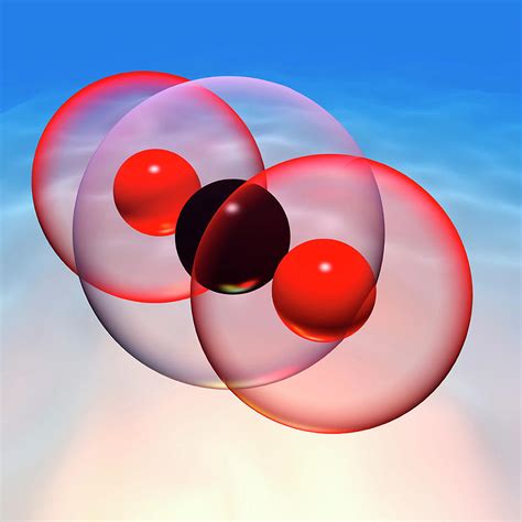 carbon dioxide molecule photograph by russell kightley science photo