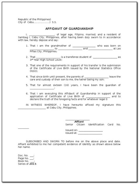 child care affidavit form form resume examples enkvmzkbv