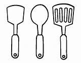 Spatula Coloring Drawing Kitchen Spatulas Utensil Book Clipart Background Transparent Coloringcrew Hiclipart sketch template
