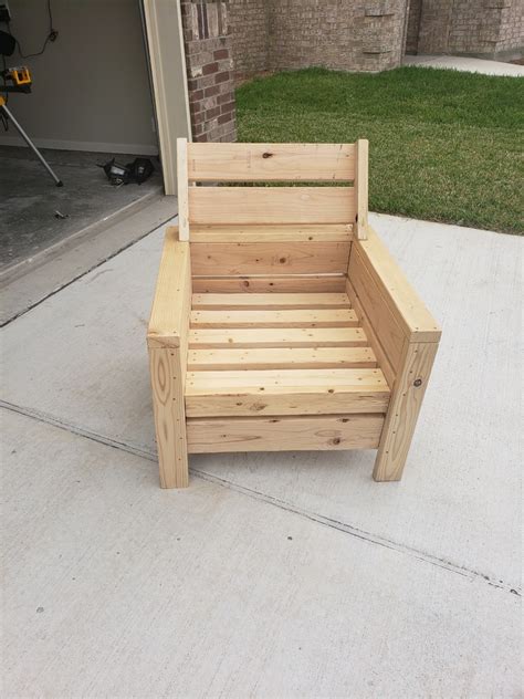 Modern Outdoor 2x4 Chair With Modification Ana White