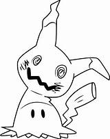 Mimikyu Kolorowanka Druku Pikachu Pokémon Drukowanka Drukowania sketch template