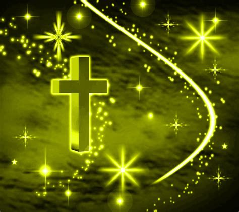 yellowgreen christian crosses yellow cross  stars background  background image