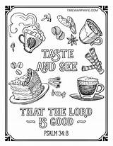 Coloring Psalms Bible 34 Sheet Printable Christian Sheets Pages Taste Exodus Print Timewarpwife Kids Verses Stress Reliever Friday Every Posted sketch template