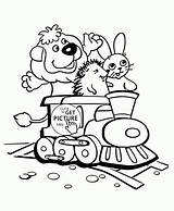 Coloring Pages Toy Train Animals Kids Transportation Animal Choose Board Trains Drawing sketch template