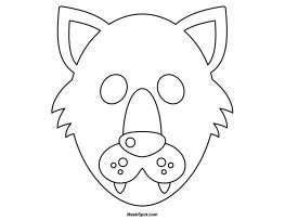 printable wolf mask wolf mask mask template printable wolf colors