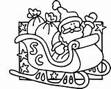 Sleigh Coloring Horse Pages Getcolorings Santa sketch template