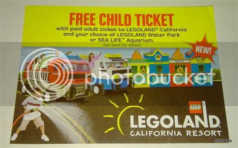 legoland  child ticket  paid adult ticket coupon
