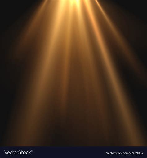 sun rays light  black background royalty  vector image