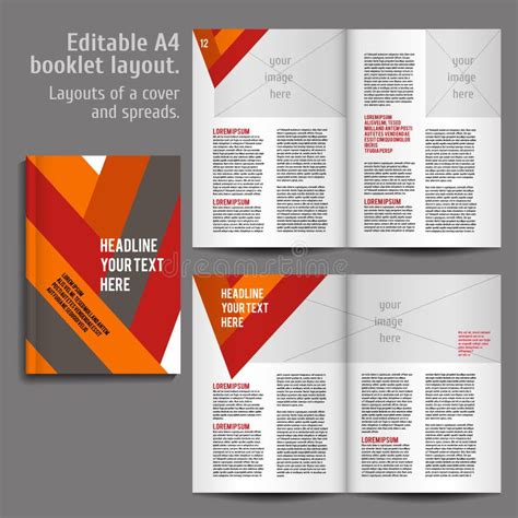 book layout design template stock vector image