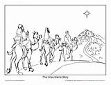 Coloring Story Christmas Wise Men Pages Kids Sheet Bible Printable Jesus Activity Sunday School Sundayschoolzone Pdf Kings Birth Fun Children sketch template