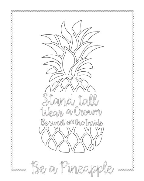 pineapple coloring page pinterest  pineapple coloring pages ideas