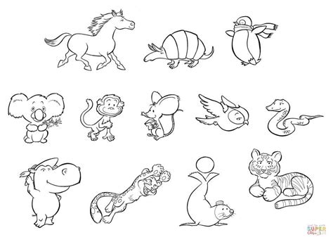 baby animals coloring page  printable coloring pages