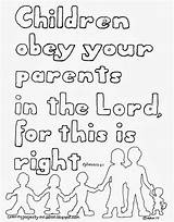 Coloring Bible Parents Obey Children Kids Ephesians Pages School Sunday Kid Lessons Coloringpagesbymradron Obedience Sheets Verse Adron Mr Activities Study sketch template