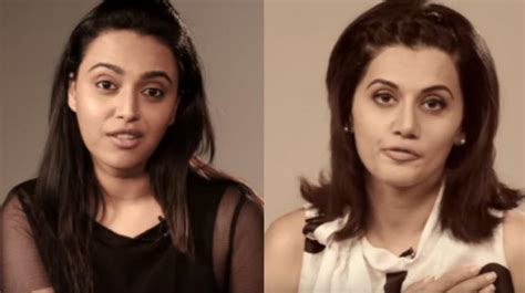 Video Swara Bhaskar And Taapsee Pannu Tell You How Much Cleavage You