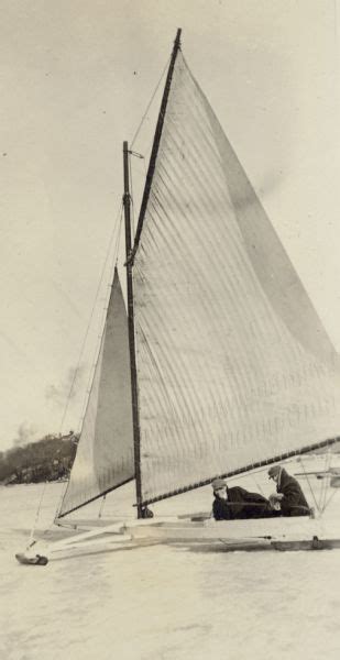 Iceboating Photograph Wisconsin Historical Society