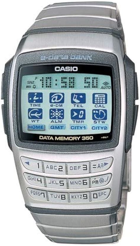 casio mens edb  databank digital  stainless steal amazonca watches