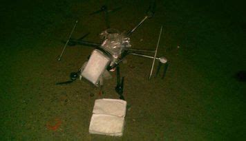meth smuggling drone crashes  mexico supermarket parking lot