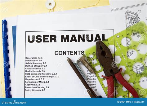 instruction manual stock photo image  guide document