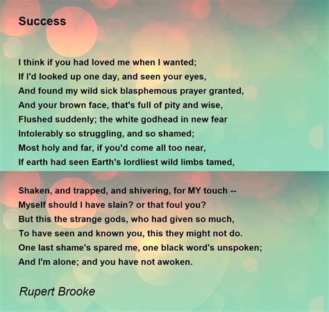 success poem  rupert brooke poem hunter