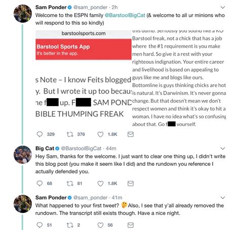 Sam Ponder Calls Out Barstool’s Offensive Past Ahead Of