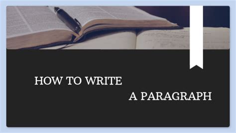 write  paragraph