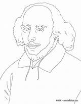 Shakespeare William Hellokids Escritor Colouring Ausmalen Escritores Autores Drucken Línea sketch template