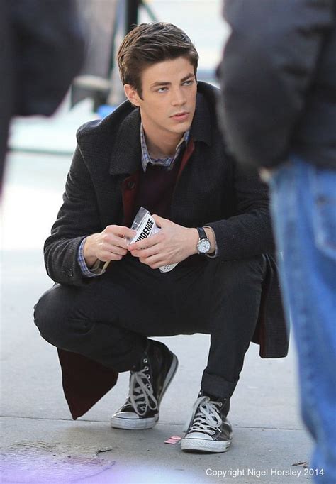 grant gustin on the set of the flash pilot grant gustin gustin