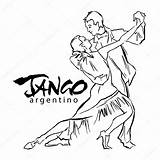 Tango Bailarines sketch template