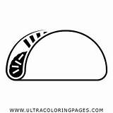 Taco Shell Empty Página Pinclipart Dibujo Clipartkey Template Ultracoloringpages sketch template