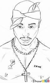 Tupac 2pac Drawing Singers Famous Draw Shakur Coloring Pages Aaliyah Step Drawings Easy Rapper Drawdoo Music Sketch Dibujos Sketches Desenhos sketch template
