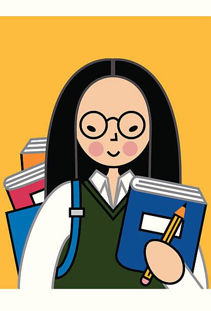 Chinese Girl Glasses Illustrations Royalty Free Vector Graphics And Clip