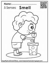 Coloring Senses Pages Preschool Five Activities Kids sketch template