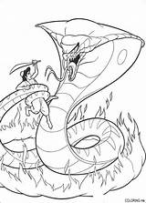 Coloring Pages Snake Aladdin Giant Aladin Disney Demon Colorear Para sketch template