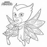 Pj Masks Owlette Coloring Pages Puppet Her sketch template