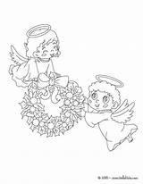 Natal Anjos Cherubs Voando Coroa Hellokids Natalinos Angels sketch template